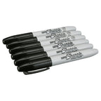 Sharpie Super Permanent Markers, Fine Point, Black, 6 Count EasyOptionXY LLC