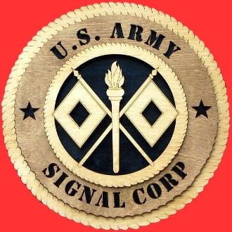 Signal Corps Wall Tributes Signal Corps Wall Plaque is Completely handmade The Military Gift Store