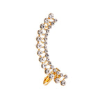 Elegant Crystal Butterfly Flower Ear Clips – Chic &amp; Feminine Statement Piece Pi-Mart