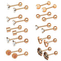 Exquisite zircon earring set Pi-Mart