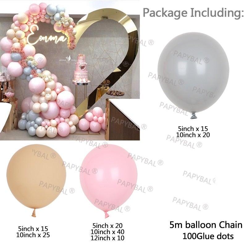 147pcs Pink Heart Shape Garland Arch Balloons Kit For Wedding Birthday Party Baby Showers Gender Reveal Girls Party Bridal Shower  Girl Birthday Ballon Decoration Stevvex