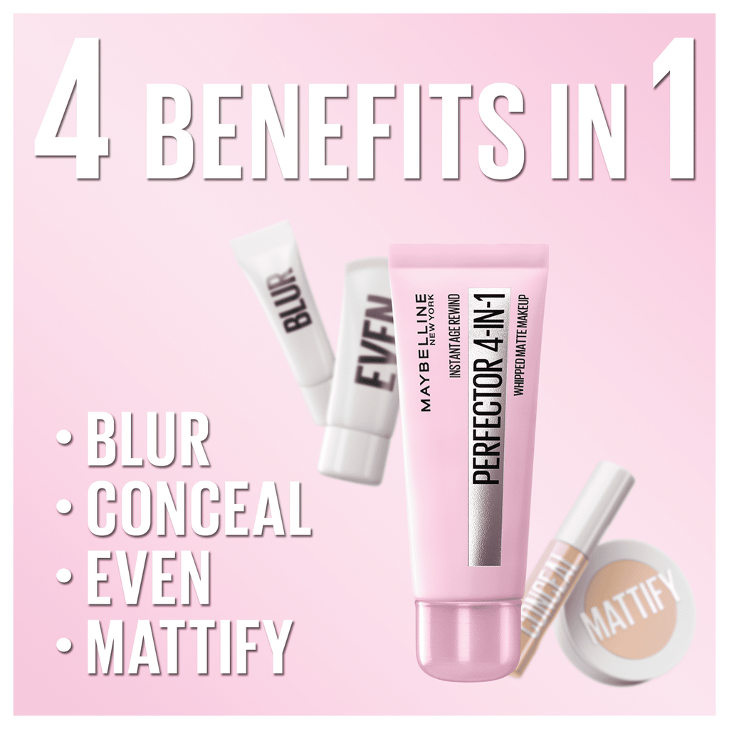 Maybelline Instant Age Rewind 4-In-1 Matte Foundation Makeup, Medium, 1 fl oz EasyOptionXY LLC