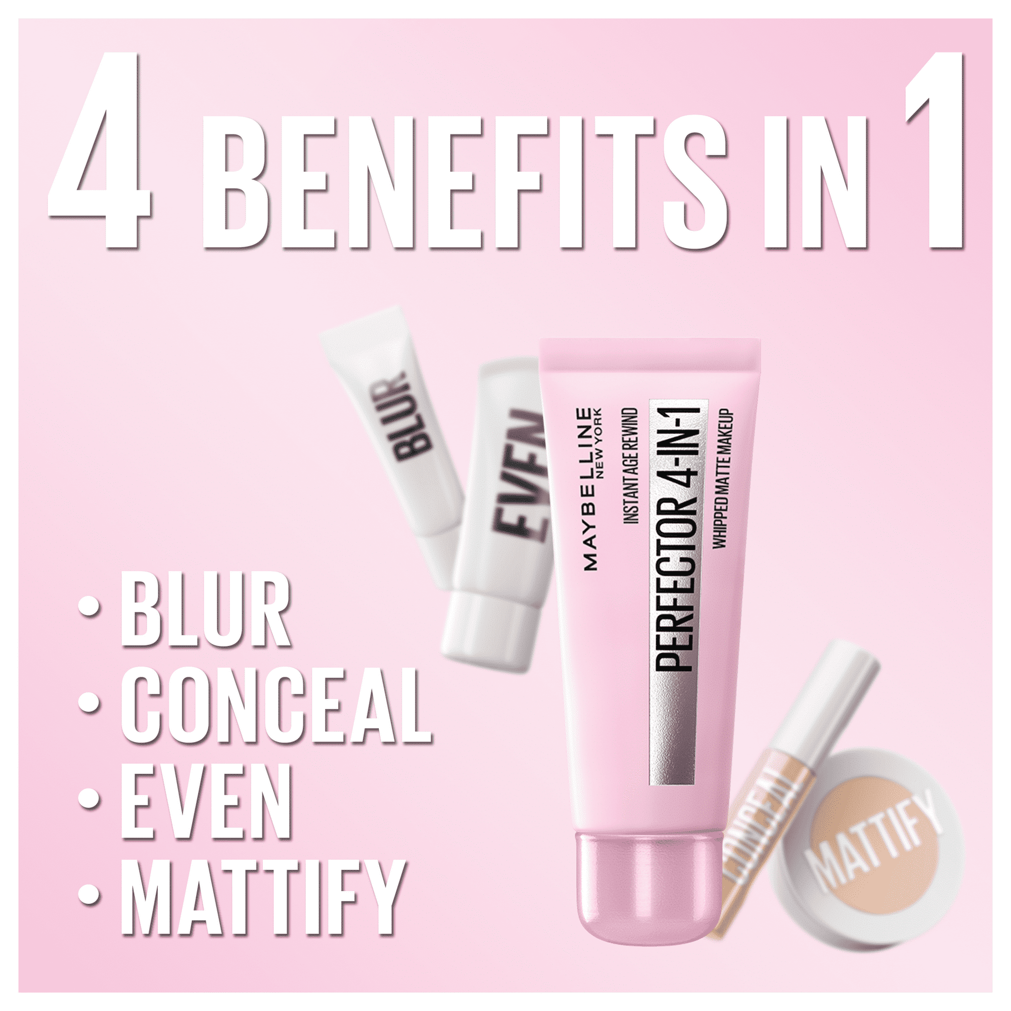 Maybelline Instant Age Rewind 4-In-1 Matte Foundation Makeup, Medium, 1 fl oz EasyOptionXY LLC