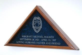 Flag Display Case w/ Police Officer Badge for casket flag The Military Gift Store