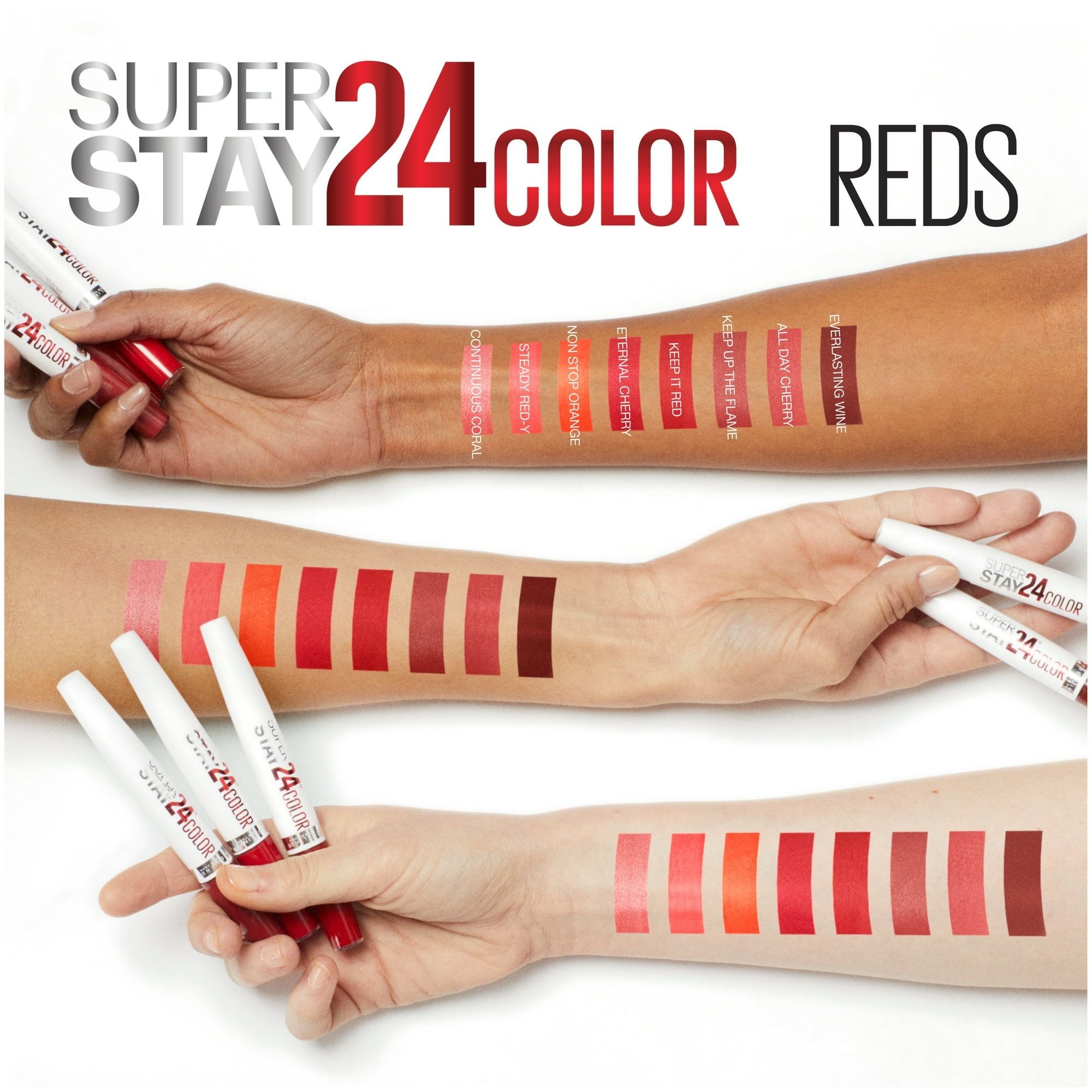 Maybelline SuperStay 24hr 2-Step Lipcolor, Keep It Red