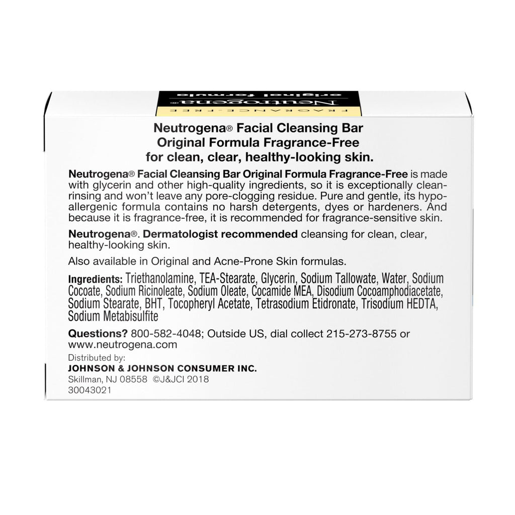 Neutrogena Original Fragrance-Free Gentle Facial Cleansing Bar, 3.5 oz EasyOptionXY LLC