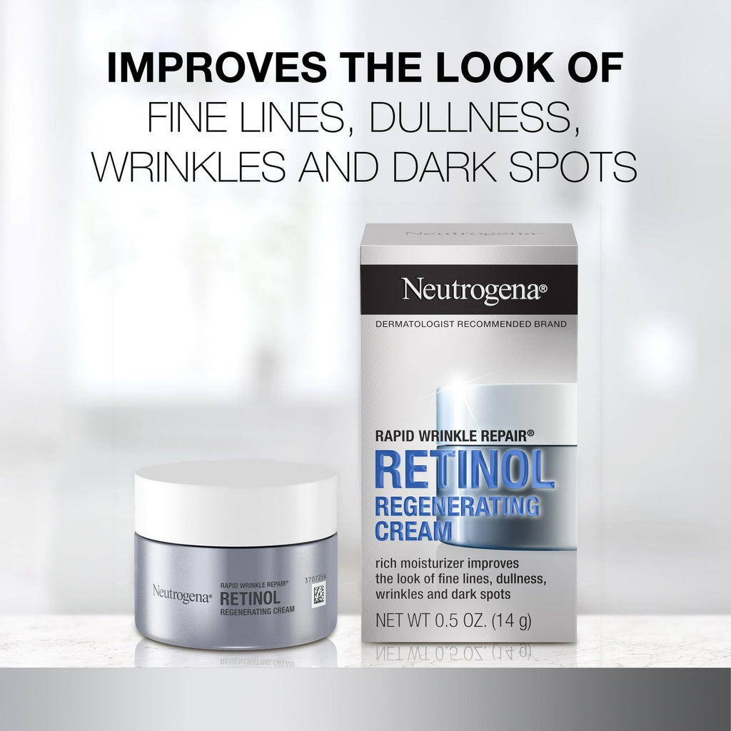 Neutrogena Rapid Wrinkle Repair Retinol Cream, Hyaluronic Acid, 0.5 oz