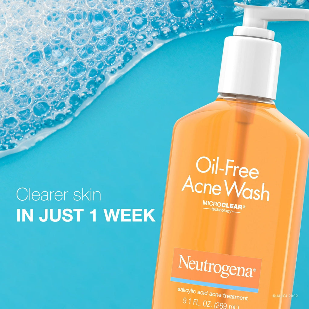 Neutrogena Oil-Free Salicylic Acid Acne Face Wash and Facial Cleanser, 9.1 fl oz EasyOptionXY LLC
