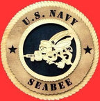 SeaBee Wall Tribute,Seabee Wood Wall Tribute, Seabee emblem The Military Gift Store