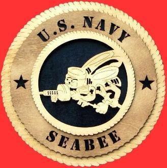 SeaBee Wall Tribute,Seabee Wood Wall Tribute, Seabee emblem The Military Gift Store