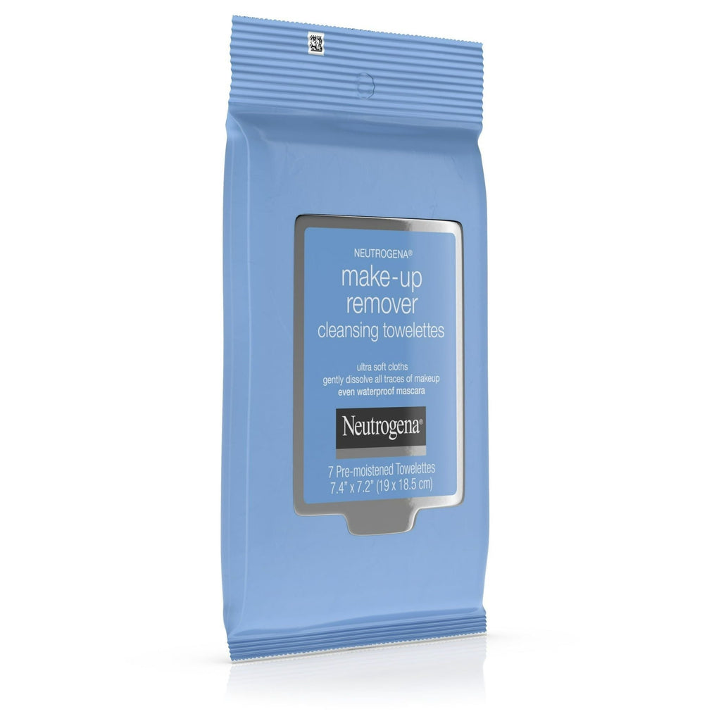 Neutrogena Makeup Remover Wipes & Face Cleansing Towelettes, Travel Pack, 7 Ct