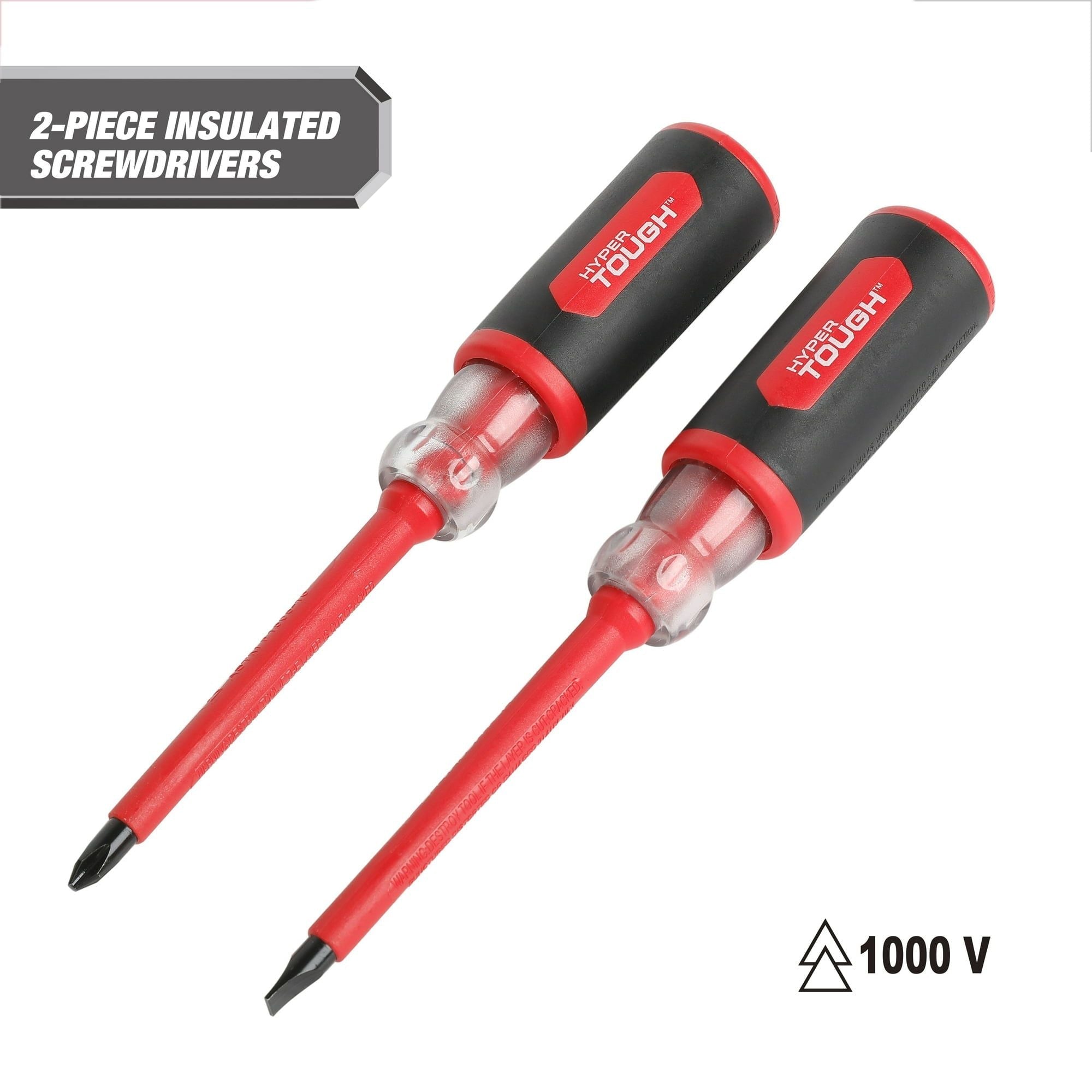 Hyper Tough 2PK Insulated Screwdriver Set