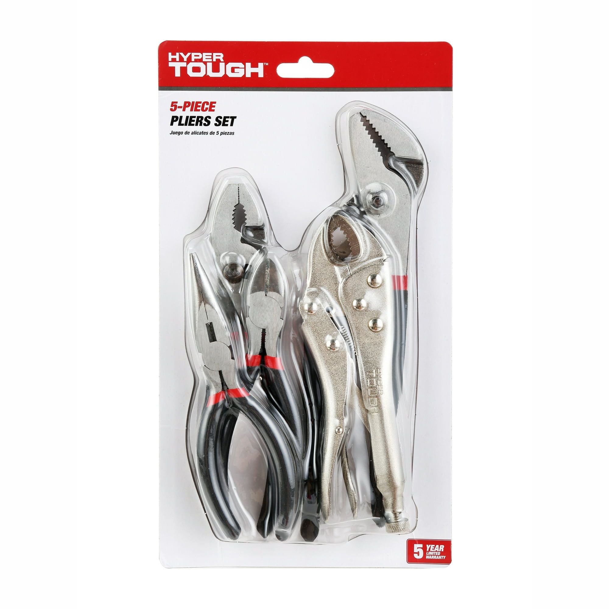 Hyper Tough 5pc Assorted Pliers Set EasyOptionXY LLC