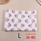 All-Season Dirt-Resistant Rectangular Pet Blanket - Comfortable Dog Paw Heart Print Pet Bed, 1pc Lootquake LLC