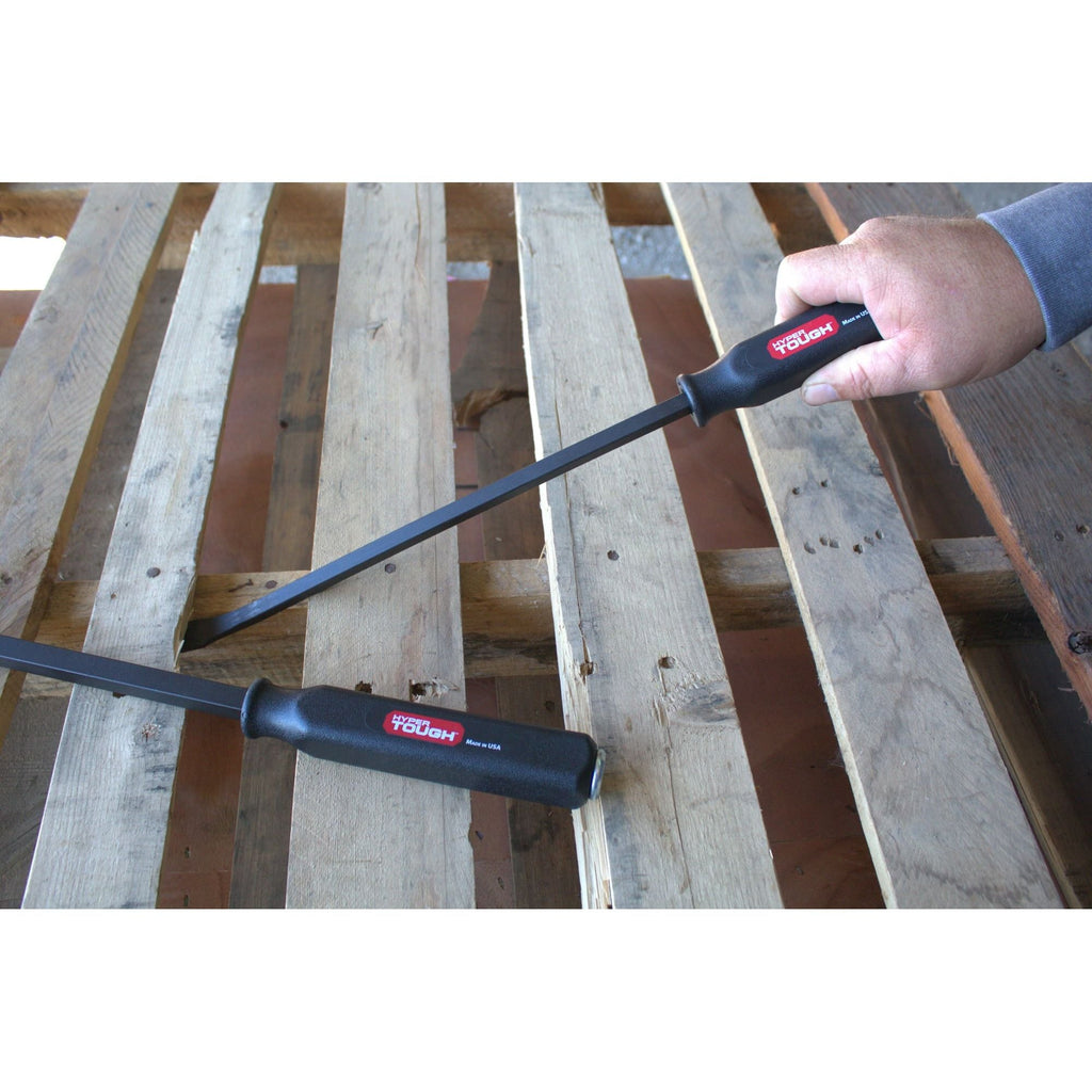 Hyper Tough 3 Piece Handle Pry Bar Set with Striking Caps