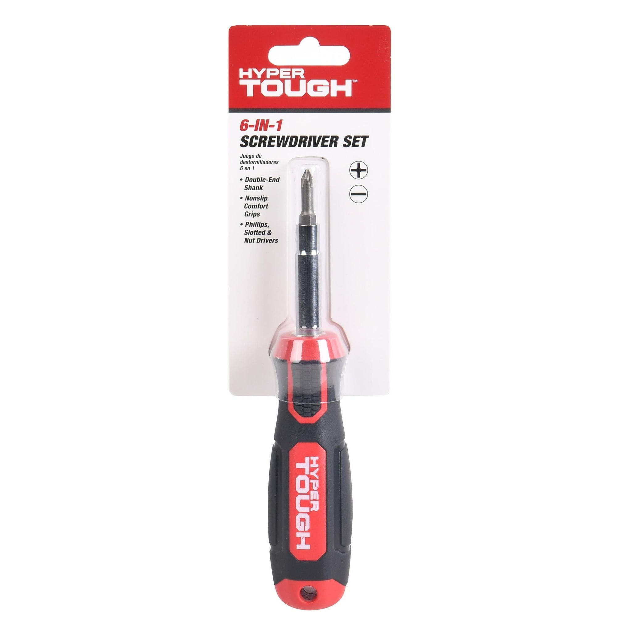 Hyper Tough Slotted Heavy-Duty 6-in-1 Screwdriver Set EasyOptionXY LLC