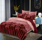Gilt Line Geometric Elements Quilt Cover Set Bedding Pi-Mart