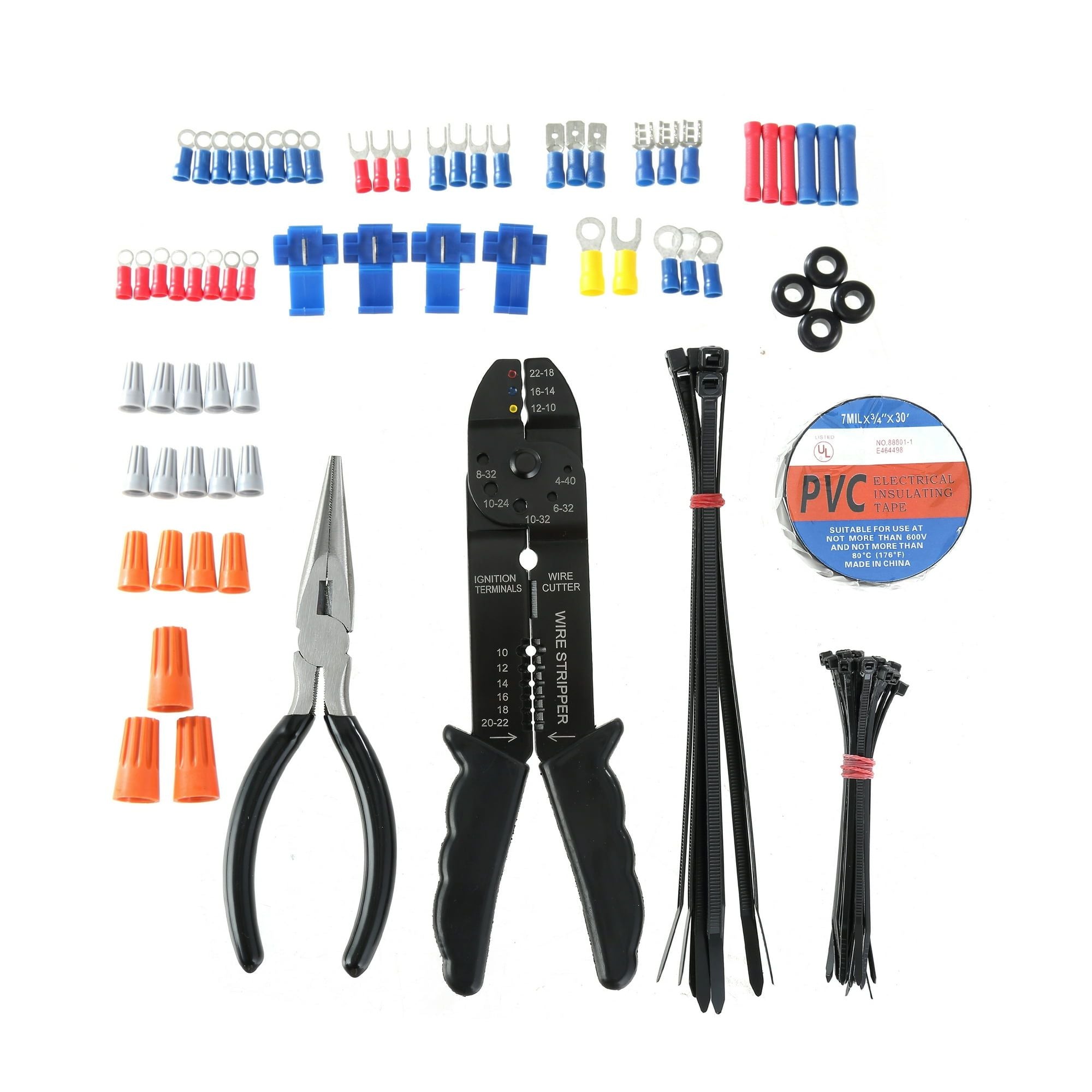 Hyper Tough 99 Piece Electrical Home Repair Set Including Storage Case TD21801A, New, 1.36 lb