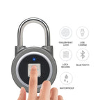 Smart lock fingerprint padlock mobile phone APP control Bluetooth unlocking luggage fingerprint lock trolley case fingerprint lock Pi-Mart