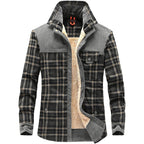 Winter Jacket Men Thicken Warm Fleece Jackets Coats Pure Cotton Plaid Jacket Military Clothes Pi-Mart