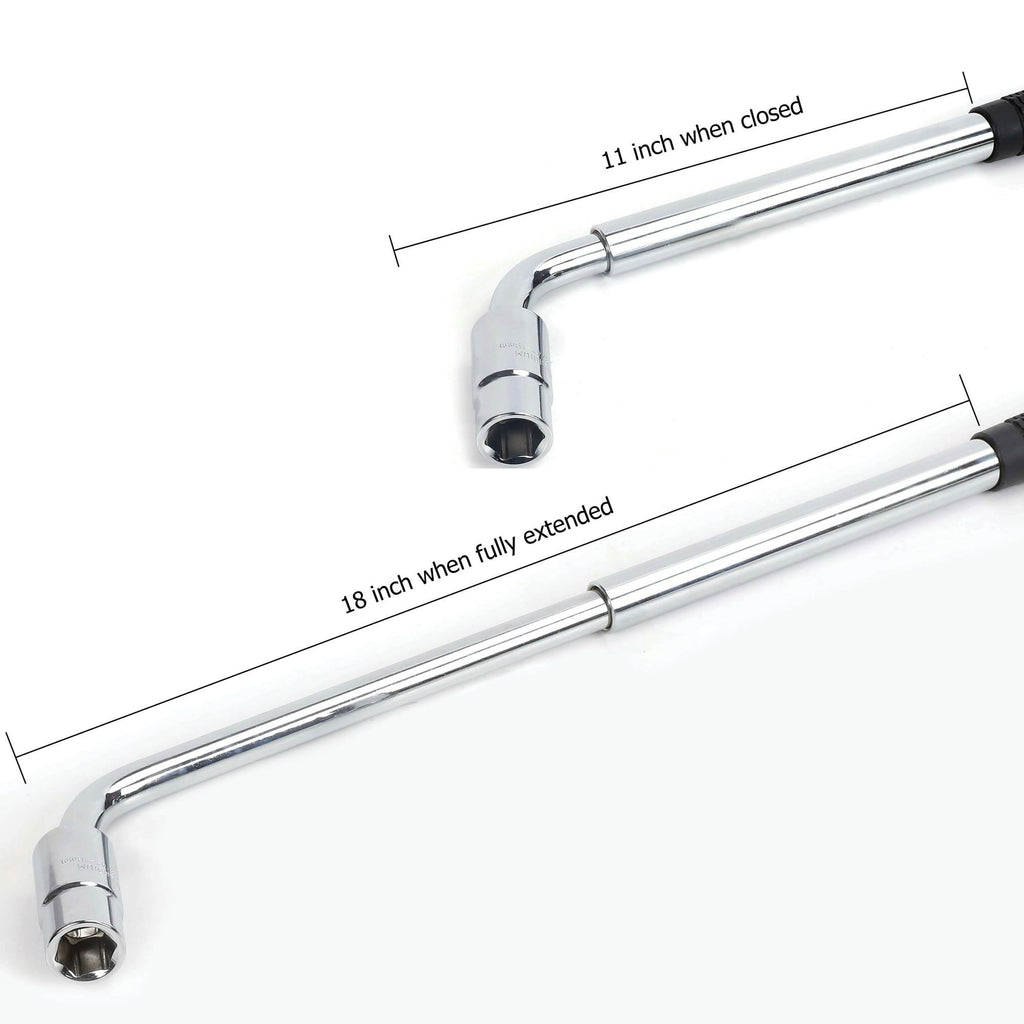 HyperTough 15-inch to 22-inch Extendable Lug Wrench, Model 6224, Tire