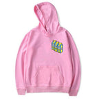 Lemon printed Euramerican velvet hoodie Pi-Mart