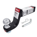 Hyper Tough 4 inch Drop Trailer Hitch Starter Kit, Steel, with 5/8 inch Pin, Class III, Black, 2 inch Ball EasyOptionXY LLC