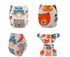 ModernLuxury Printed Baby Cloth Diaper Reusable Cloth Nappy Snap Adjustable Pocket Diaper Nappies For Baby Kids