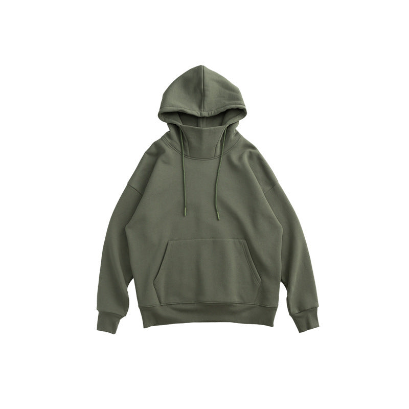 Stand-up collar oversize drop shoulder hoodie Pi-Mart