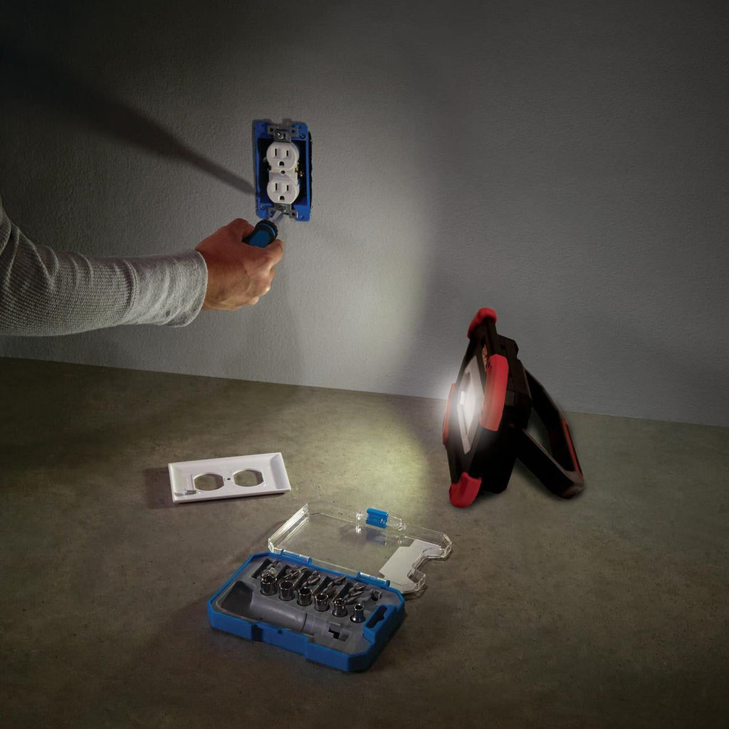 Hyper Tough 10W LED 1000 Lumen Rechargeable Free Standing Light, Portable Handheld Work Light EasyOptionXY LLC