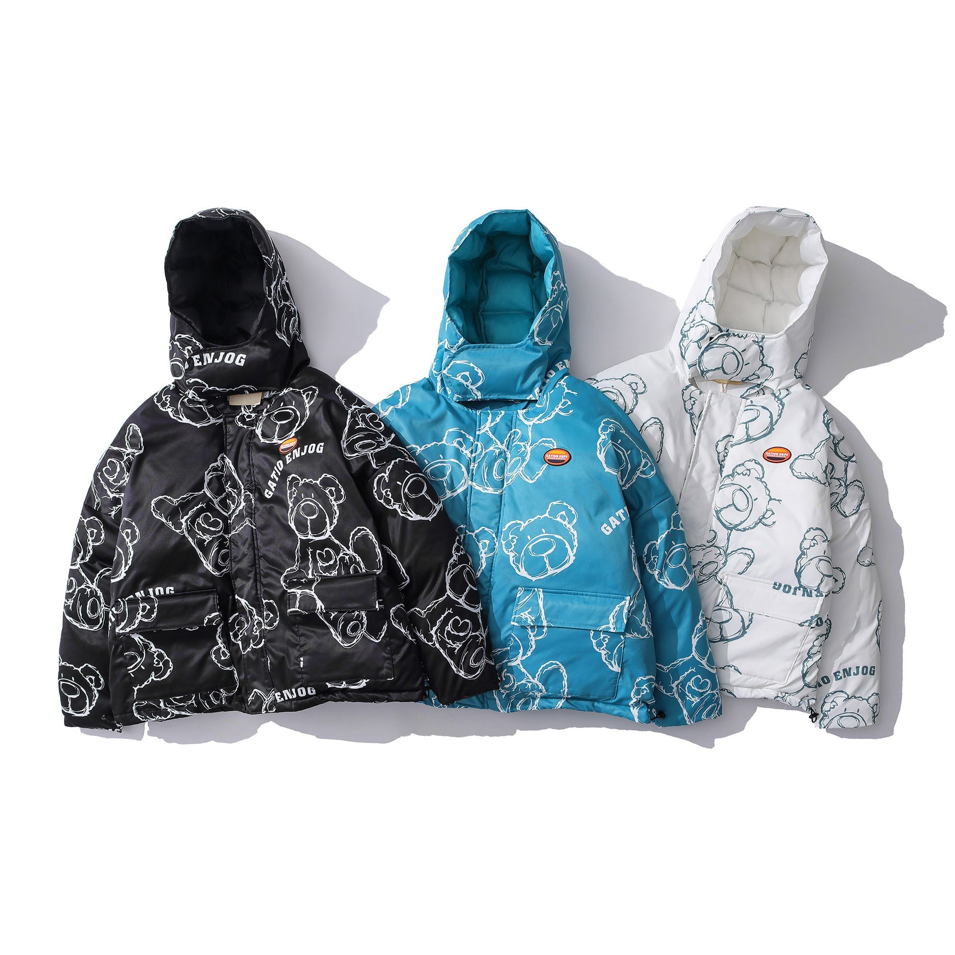 Loose Hooded Cotton Jacket Student Cotton Workwear Jacket