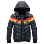 Men Winter Casual Plus Size Hooded Jacket