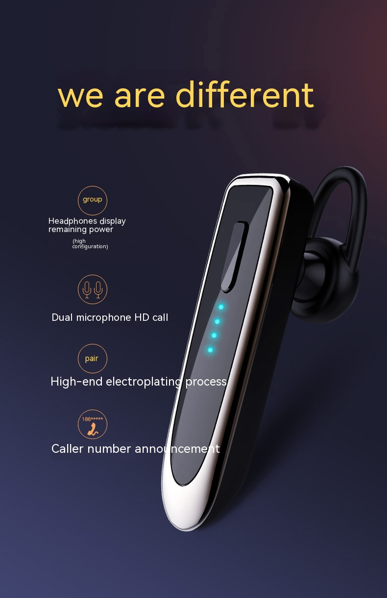 Bluetooth Headset Bluetooth 5.0 Earpiece Dual Mic Noise Cancelling Bluetooth Earpiece 16Hrs Talktime Wireless Headset Hands-Free Earphone for Truck Driver Handsfree Headphones Mini Wireless Earphone Earbud Earpiece Stevvex