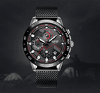 Men's Sports Waterproof Watch With  Stainless Steel Bracelet Unique Design Perfect Gift For Your Man Stevvex