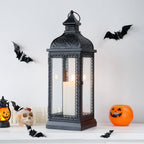 19'' High Rustic Style Metal Candle Lantern (Black) Lootquake LLC