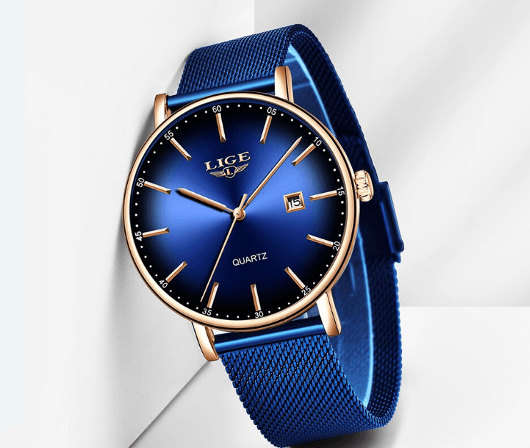 Men's Elegant  Watch With Stainless Steel Straps And Special Date Display Excellent Look Unique Design Perfect Gift Stevvex
