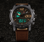 Men's Multifunction Digital Analog Waterproof Watch With Alarm And Automatic Time Zones Unique Design Excellent Gift - SJB-DIAMOND ELITES