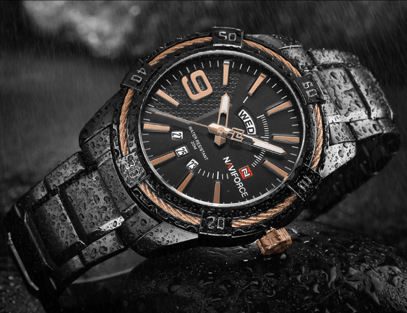 Men's  Luxury Stainless steal Waterproof Watch With Day And Date Display Unique Design Perfect Gift In Modern Metal Men  Wrist Watch Design - SJB-DIAMOND ELITES