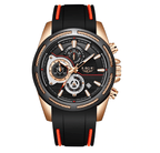 Men's Waterproof Modern Watch With Rubber Straps Multifunction Watches Unique Design Perfect Gift Stevvex