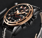 Waterproof Men's Sports  Watch With Leather Transparent Belts, Chronometers Day View Perfect Gift Stevvex