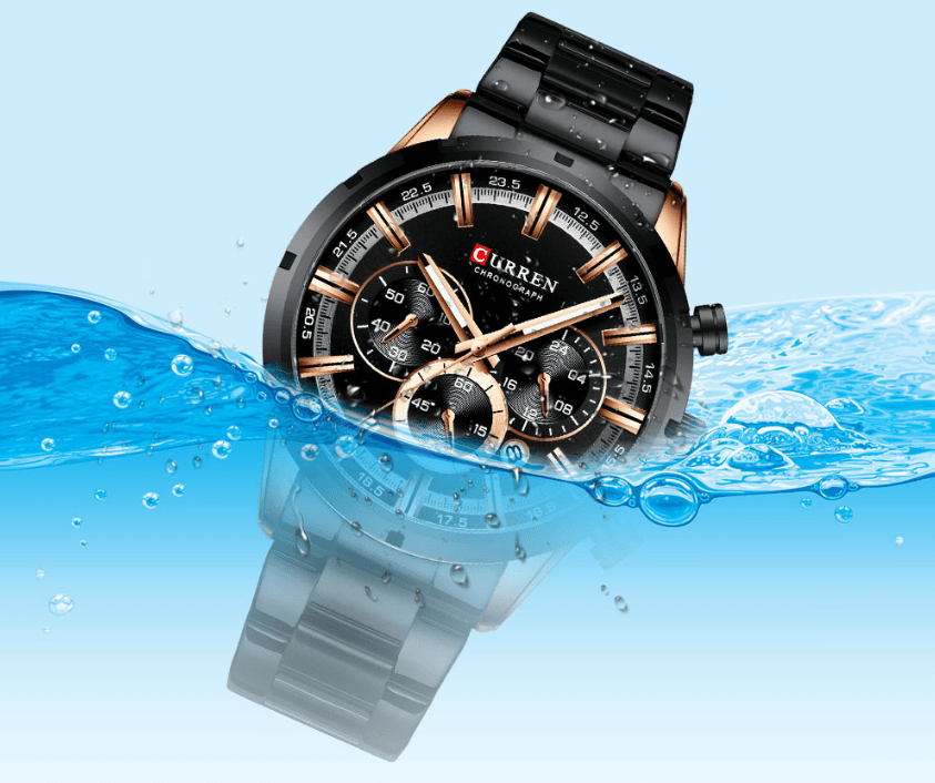 Men's Sports  Waterproof Stainless Steel Watch With Chronometers And Special Date Display Unique Design Perfect Gift Stevvex