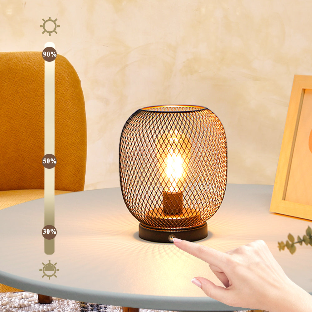 JHY DESIGN's 7"H Touch Adjustable Table Lamp(Metal Base, Bronze Round) Lootquake LLC