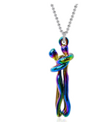 Love Hug Necklace Unisex Men Women Couple Jewelry Simple Temperament Clavicle Chain Valentines Day Lover Gift Pi-Mart