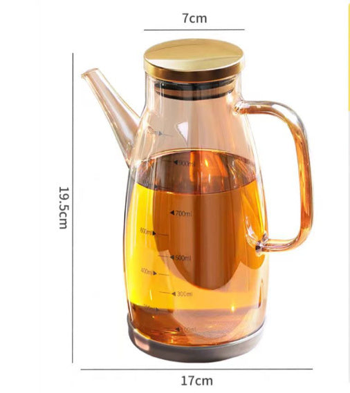 Home Kitchen Oiler Borosilicate Glass Condiment Bottle Pi-Mart