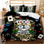 Three-piece Skull Digital Printing Duvet Cover Pi-Mart