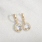 14K Gold Moissanite Hoop Drop Earrings 1.3CT D VVS1 925 Sterling Silver BandsCo Straps
