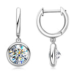 14K Gold Moissanite Hoop Drop Earrings 1.3CT D VVS1 925 Sterling Silver BandsCo Straps