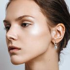 14K Gold Moissanite Hoop Drop Earrings 1.3CT D VVS1 925 Sterling Silver BandsCo Straps