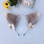 15 Colors Beautiful Masquerade Halloween Cat Ears Cosplay Cat Ear Party Costume Bow Tie Bell Headwear Headband Gorgeous Hair Accessories For Women