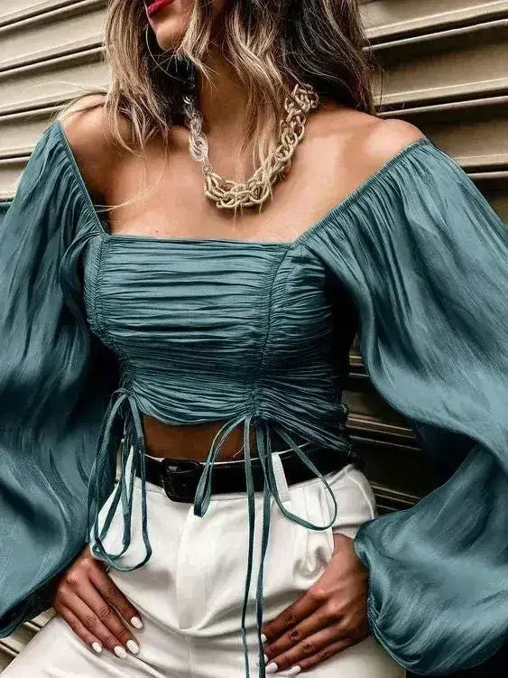 Elegant Crop Top Livenza, Mint - SJB-DIAMOND ELITES